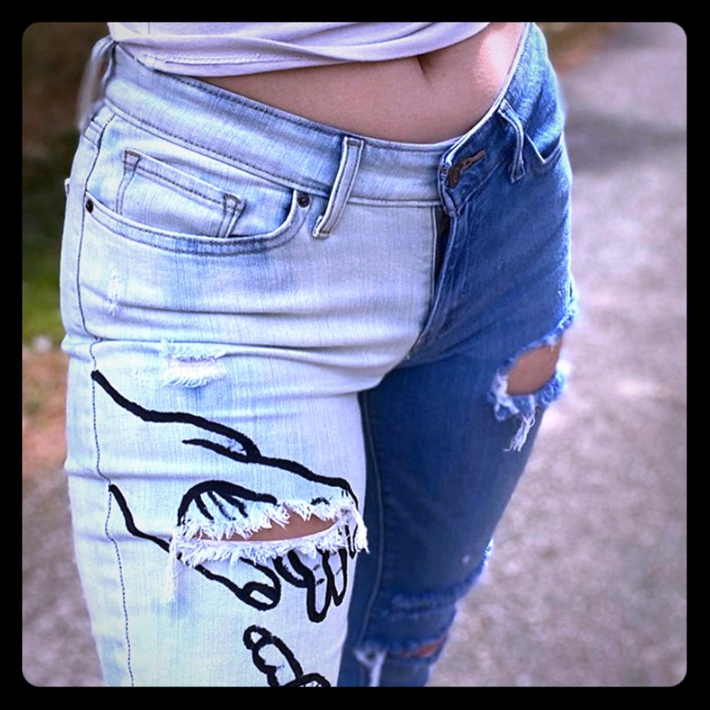 Self-Painted Levi Jeans